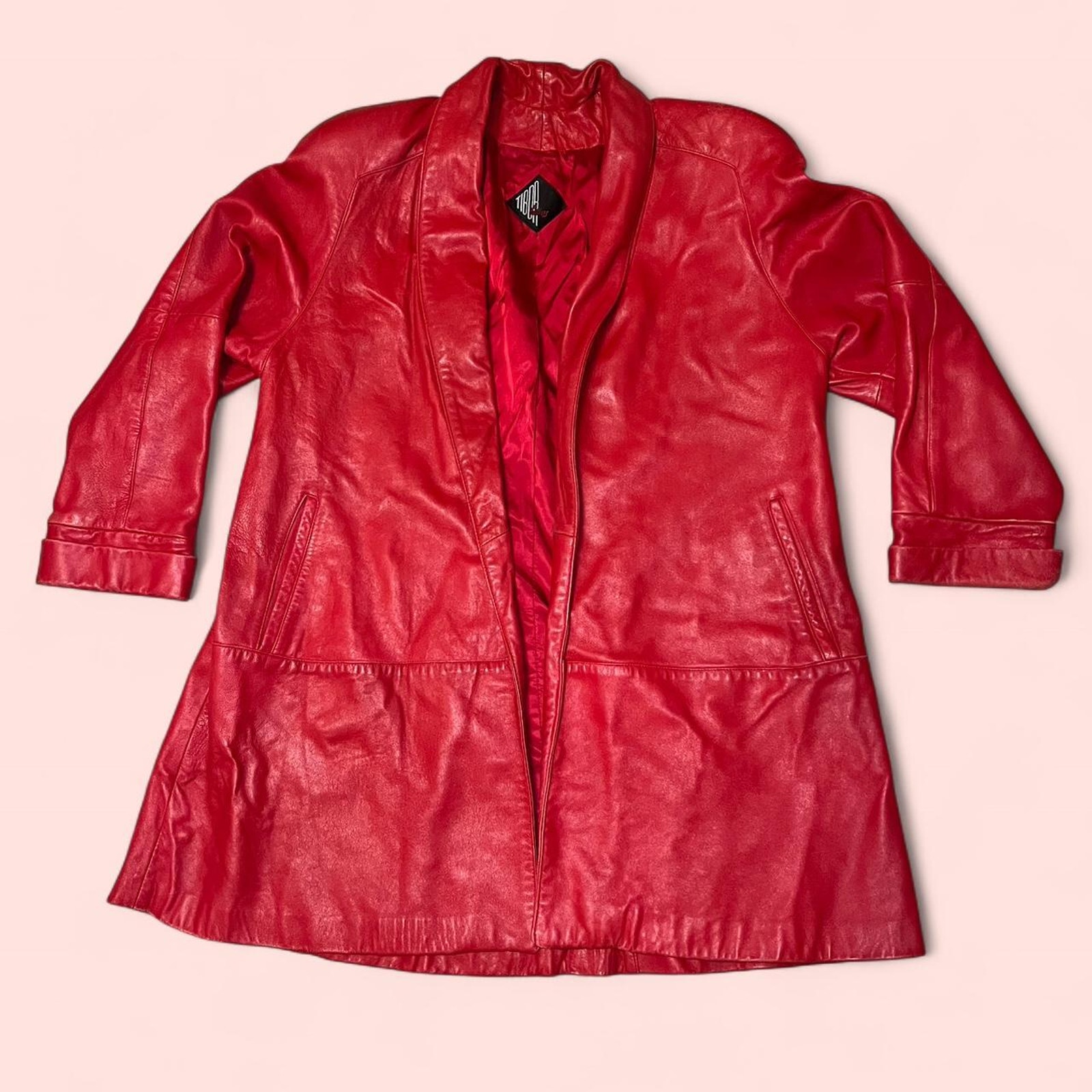 Red Vintage Leather Jacket